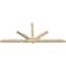 Ekena Millwork Kennewick Rough Sawn Timber Gable Bracket, Douglas Fir, 108"W x 45"H x 4"D x 4"F, 10/12 Pitch GBW108X45X0404KEN00RDF - alternate 2